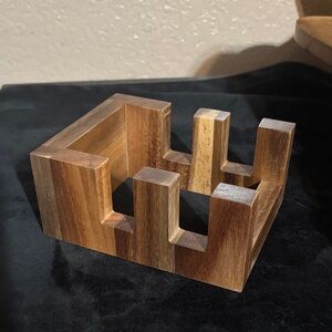 Dorai home cutting board holder in acacia holds 2 kitchen organization function